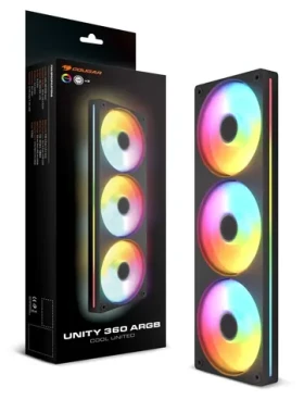 COUGAR Unity360-FB černá / Ventilátor / 3x 120 mm / ARGB / PWM / 700-2500 RPM (CF-UN360FB-RGB)