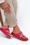 Dámské Pantofle S Přezkami A Dekorativním Obšitím Fuchsie Visley 38