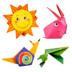 Mamido Kreativní sada origami 100 barevných listů