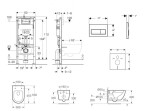 GEBERIT - Duofix Set předstěnové instalace, klozetu Oudee a sedátka softclose, tlačítko Delta50, matná černá SANI11CA5129B