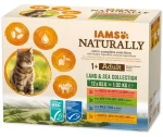 IAMS Naturally Adult / Kapsičky pro kočky / mořské a suchozemské maso v omáčce / 12x85 g / pro dospělé kočky (1753-161792)