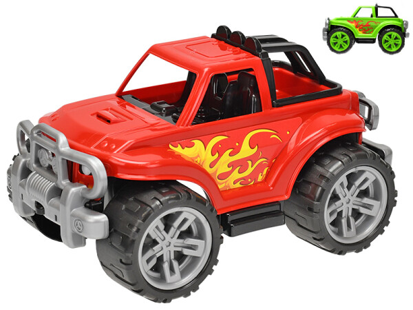 Auto terénní plast 34x22cm volný chod 2 barvy