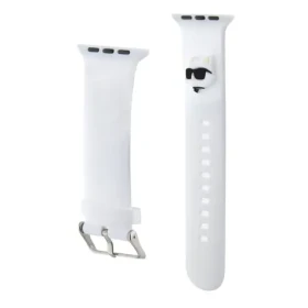 Karl Lagerfeld Choupette Head NFT Řemínek pro Apple Watch 38/40/41 bilá (3666339190132)