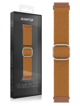Aligator Řemínek textilní 22mm / hnědý (22AW0023)