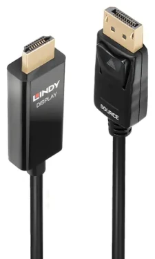 Lindy DisplayPort na HDMI aktivní / Propojovací kabel / 2 m / 4K 60Hz / HDR (40926)