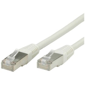 Value 21.99.0344 RJ45 síťové kabely, propojovací kabely CAT 5e S/FTP 30.00 m šedá dvoužilový stíněný, pozlacené kontakty 1 ks