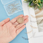 Mezidíl z nerezové oceli - křídla - 28,5 x 7 x 1 mm - 1 ks Barva: Zlatá