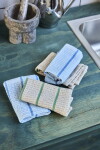 House Doctor Bavlněný hadřík Light Blue – set 2 ks, modrá barva, textil