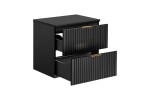COMAD - Skříňka pod umyvadlo 60cm 2 zásuvky ADEL BLACK 5907611654842
