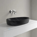 VILLEROY & BOCH - Antao Umyvadlo na desku, 40x65 cm, CeramicPlus, Pure Black 4A7465R7