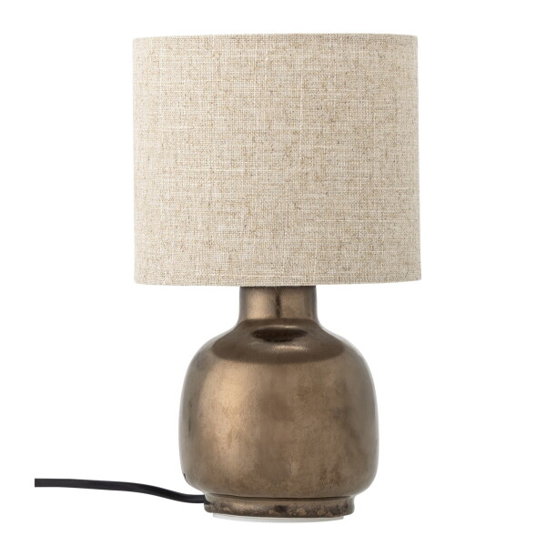 Bloomingville Stolní lampa Agni Bronze, hnědá barva, keramika