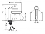 HANSGROHE - Finoris Umyvadlová baterie 100, výpustí Push-Open, EcoSmart, matná černá 76010670