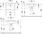 DURAVIT - Starck 3 Umyvadlo 65x49 cm, s přepadem, s otvorem pro baterii, bílá 0300650000