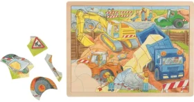 GOKI Dřevěné puzzle Na stavbě