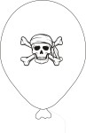 Pirát balónek bílý balonky.cz Pirát balónek bílý balonky.cz