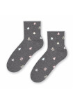 Ponožky Steven art.099 Zimní vzor netlačený 35-40 růžová/lurex 35-37