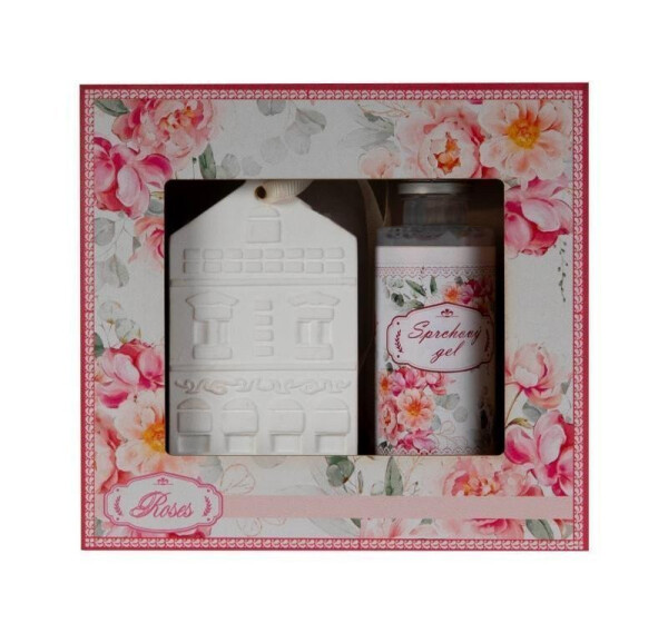 Kosmetická sada Růže (sprchový gel, aroma domeček)