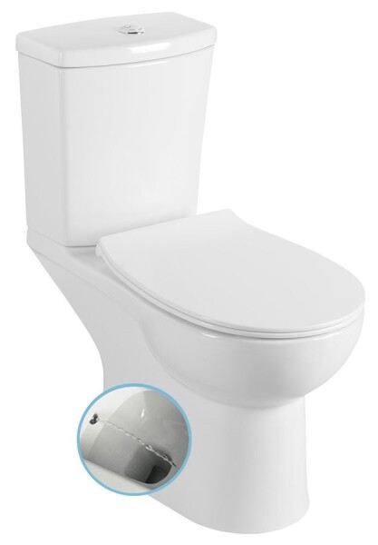 SAPHO - KAIRO CLEANWASH WC kombi s bidet. sprškou, zadní odpad, bílá PC106