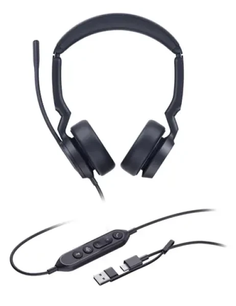 Yealink UH44 Dual (MS Teams) / Stereo náhlavní souprava / mikrofon / USB-C USB-A (UH44 DUAL TEAMS USB-C/A)