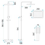 REA Sprchový set Tom chrom