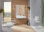 VILLEROY & BOCH - ViCare Závěsné WC bezbariérové, zadní odpad, DirectFlush, CeramicPlus, alpská bílá 4601R0R1