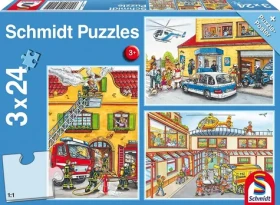 SCHMIDT Puzzle Policie, hasiči, záchranáři
