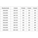 MEXEN - Exo skládací sprchové dveře 60, transparent, černá 816-060-000-70-00