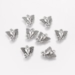 Kovový přívěsek - starostříbrný - slon - 16 x 15 x 4 mm - 1 ks