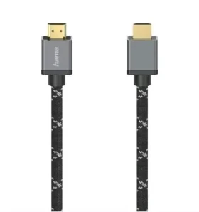 Hama 205067 HDMI kabel High Speed 8K 5 m černo-stříbrná / Ultra slim / pozlacené konektory (205067-H)