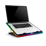 EVOLVEO Ania 9RGB, chladící podložka pod notebook, 6x ventilátor, RGB podsvícení ventilátorů a obvodu