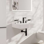 HANSGROHE - Tecturis E Umyvadlová baterie s výpustí Push-Open, 3-otvorová instalace, EcoSmart, matná černá 73030670