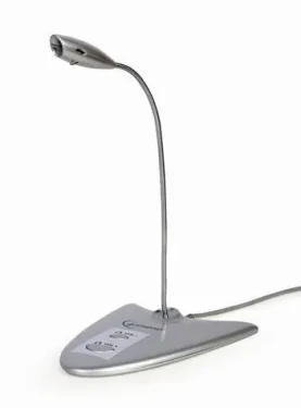 Gembird USB stolní mikrofon stříbrná / Mikrofon / integrovaná zvuková karta / USB / 1,2 m (MIC-DU-01)