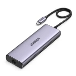 UGREEN CM511 USB Hub 5v1 USB-C šedá / 3x USB 3.2 Gen 1 / 1x HDMI 2.0 / 1x čtečka SD TF / 1x USB-C (PD) (15596)
