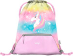 Školní aktovkový 3-dílný set BAAGL ZIPPY PLUS - Rainbow Unicorn (aktovka, penál, sáček)