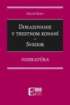 Dokazovanie trestnom konaní Svedok