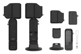 STABLECAM Sada silikonových krytů DJI Osmo Pocket 4 Pro černá / Sada příslušenství / Kryty + stojánek