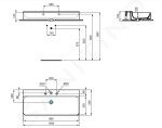 IDEAL STANDARD - Conca Ceram Umyvadlo na desku 1000x450 mm, bez přepadu, 3 otvory pro baterii, bílá T383601