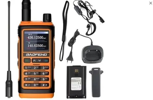 Baofeng UV-17E oranžová / Vysílačka / 2 ks / VOX / dosah 10 km / baterie 1800 mAh (UV-17E Pomarańczowa)
