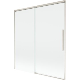 MEXEN/S - Rox vanová zástěna 2-křídlová posuvná 150 x 150, transparent, nikl kartáčovaný 8C9-150-001-97-00