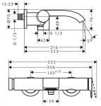 HANSGROHE - Vivenis Vanová baterie, chrom 75420000