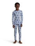 Dětské merino triko dlouhý rukáv ICEBREAKER Kids Merino 200 Oasis LS Crewe Bear Tour AOP, Zinc Blue/Aop velikost: 3