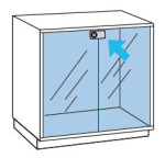 Strong Nábytkový zámek na sklo navrtávací :: 1 křídlo (403237)