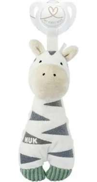 NUK Plyšový držák dudlíku Zebra / 0+ (10255016)