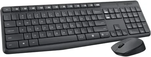 Logitech MK235 DE černá / Bezdrátová sada klávesnice a myši / DE (920-007905)