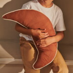 Ferm Living Dekorativní polštář Moon Brown Clay 47 cm, hnědá barva, textil