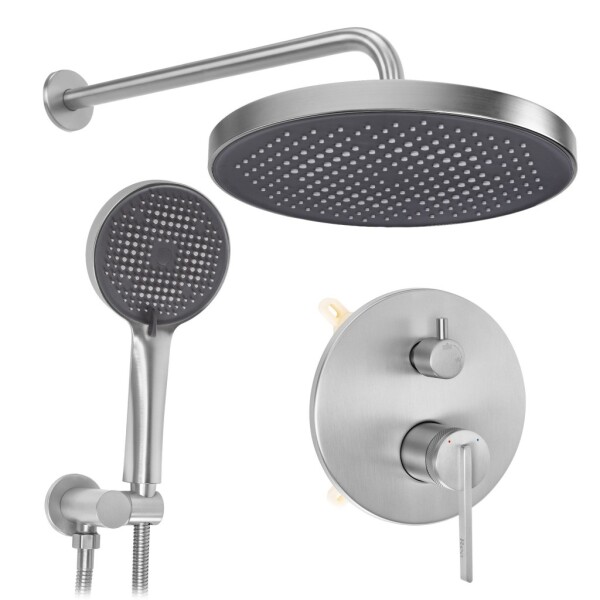 REA - Podomítková sprchová sada Grace Brush Nickel + BOX REA-P4404