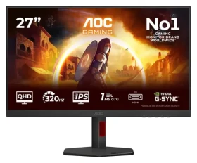 27" AOC Gaming Q27G4SRU černá / Fast IPS / 2560x1440 / 16:9 / 320Hz / 450 cd/m2 / 2x HDMI + DP / VESA (Q27G4SRU)