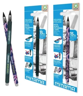Mitama 62980-90164 růžová / Nekonečná grafitová tužka / s gumou / s víčkem (62980-90164)