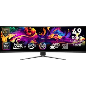49" MSI MPG 491CQPXDE QD-OLED černá / Monitor / DQHD 5120x1440 / 32:9 / 240Hz / 0,03ms / USB-C (9S6-3FA84T-029)