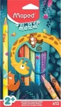 MAPED Pastelky Jungle Fever Jumbo 12 ks / od 2 let (863700)